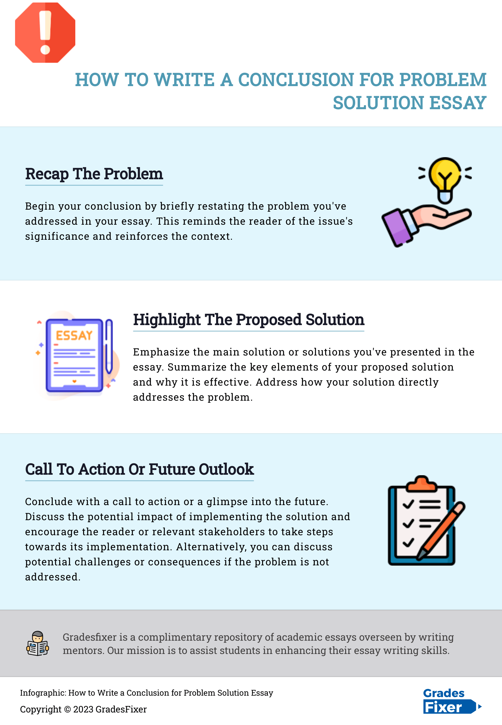 how to conclude a problem solution essay