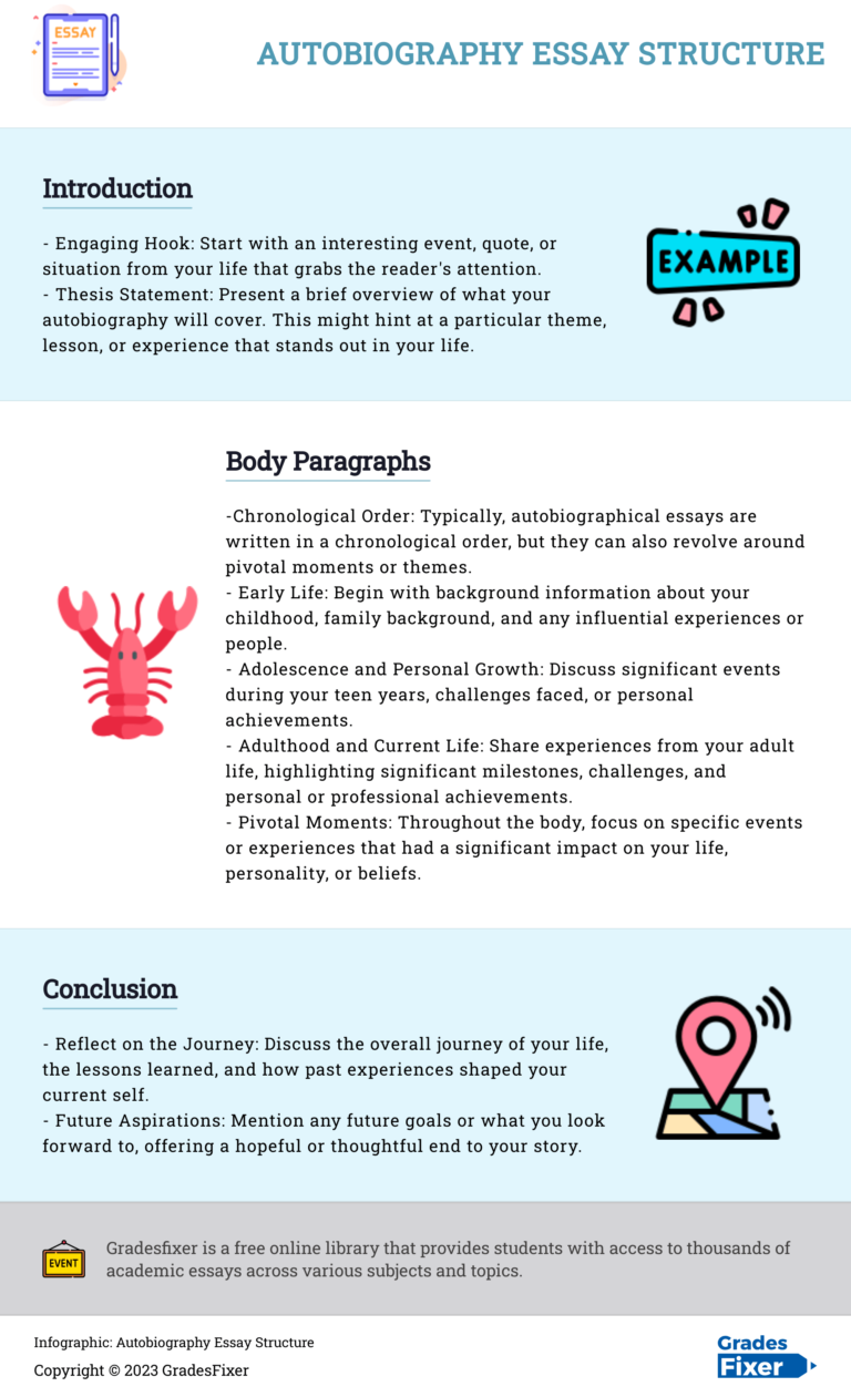 Free Autobiography Essays Examples. Best Topics, Titles