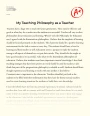 My Teaching Philosophy: Beliefs and Personal Experience Essay