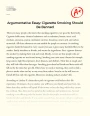 Should Smoking Be Made Illegal: Argumentative Essay