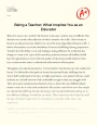 What Inspired You to Become a Teacher Essay