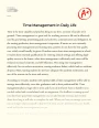 Time Management in Daily Life Essay