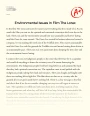 Environmental Issues in Film The Lorax  Essay