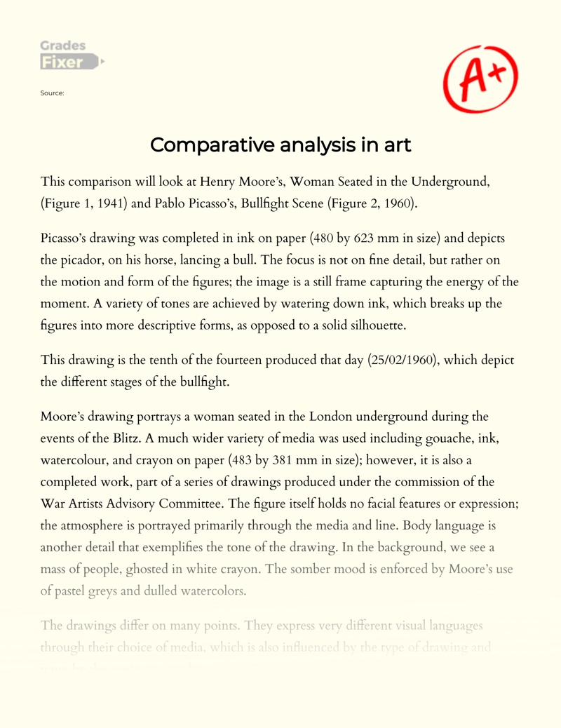 Comparative Analysis in Art essay