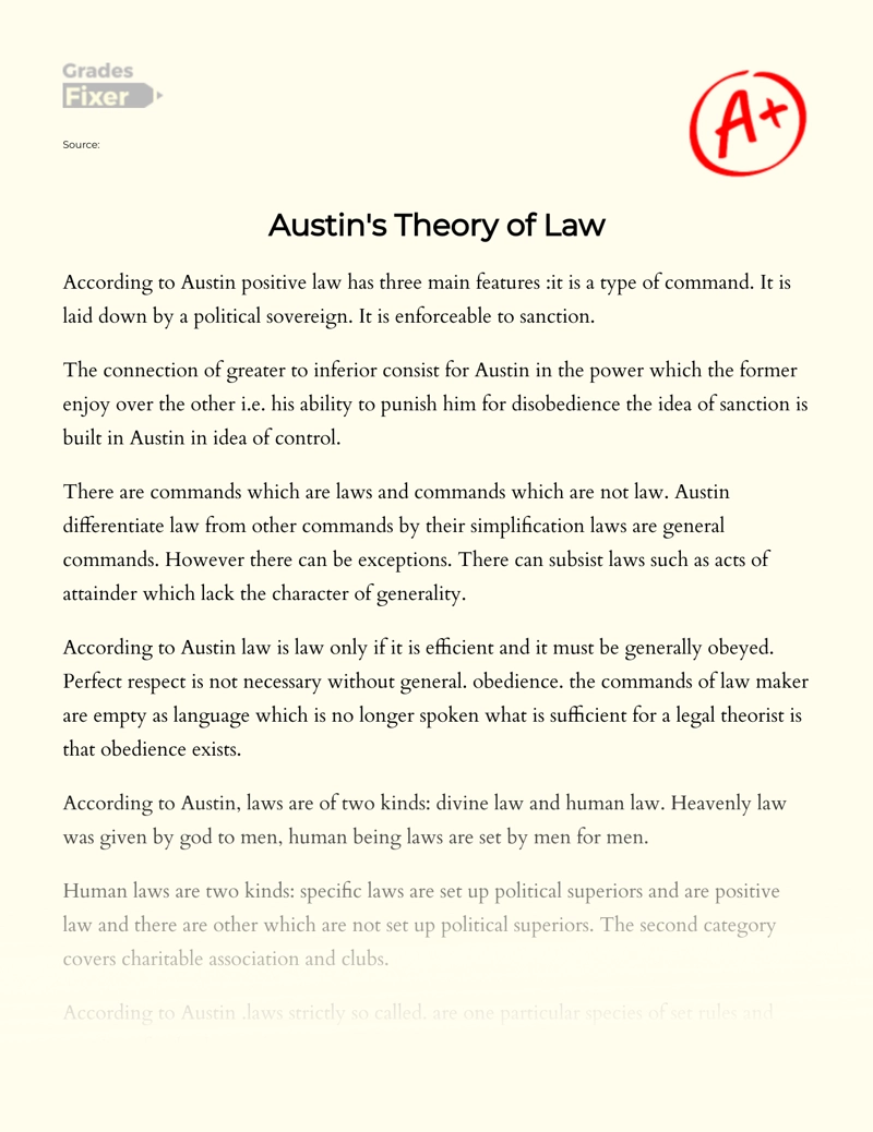 John Austin on International Law: a Report Essay