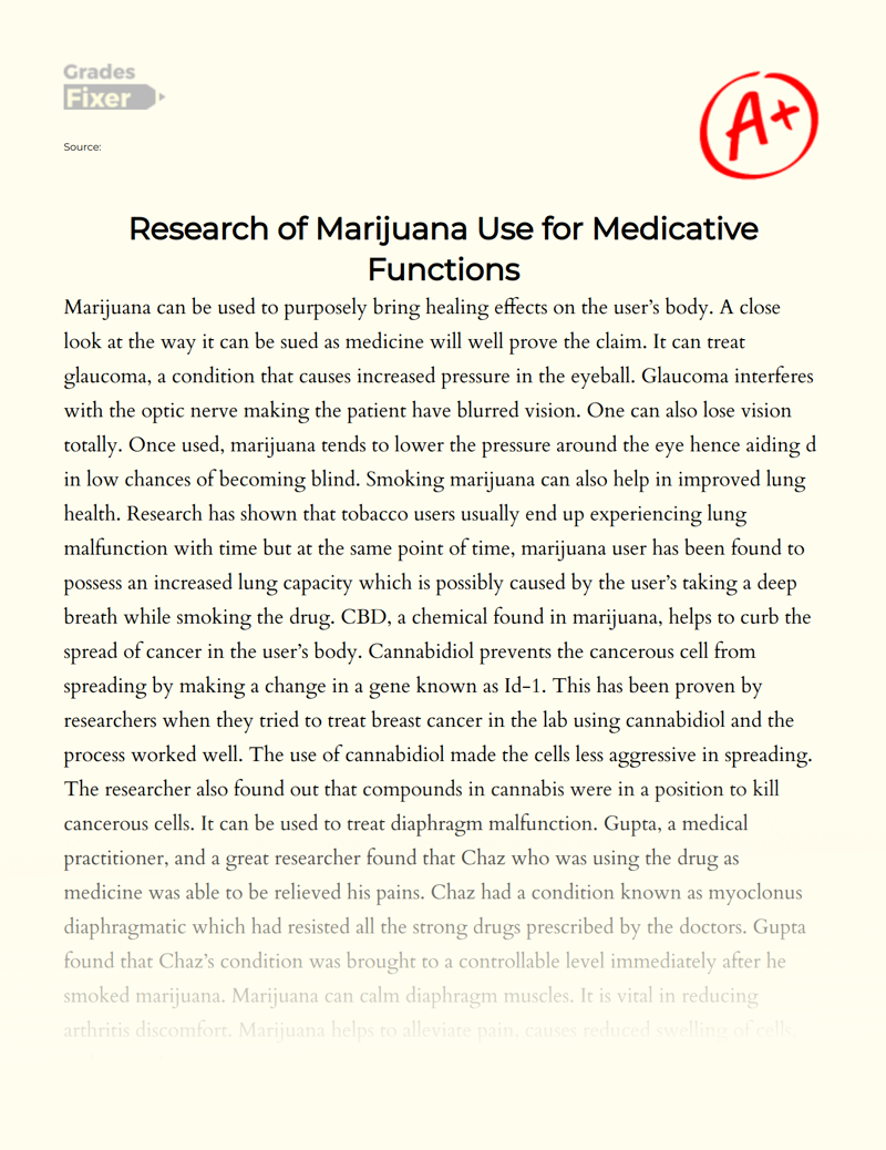 Positive and Negative Effects of Legalizing Medical Marijuana Essay