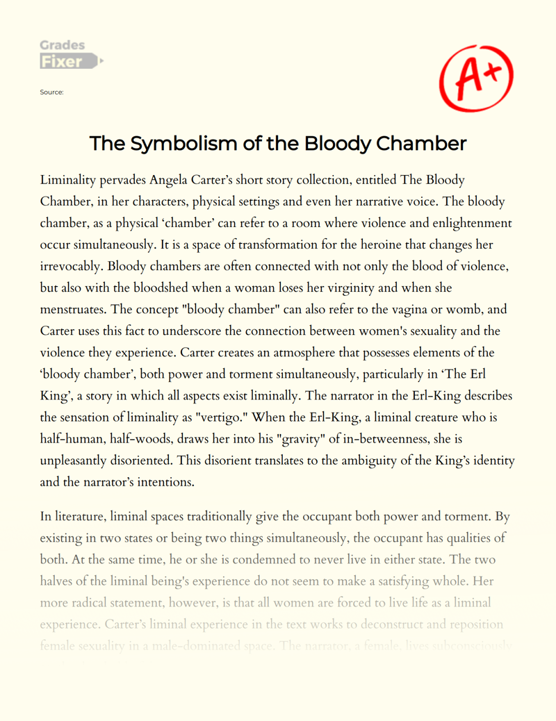 The Symbolism of The Bloody Chamber Essay