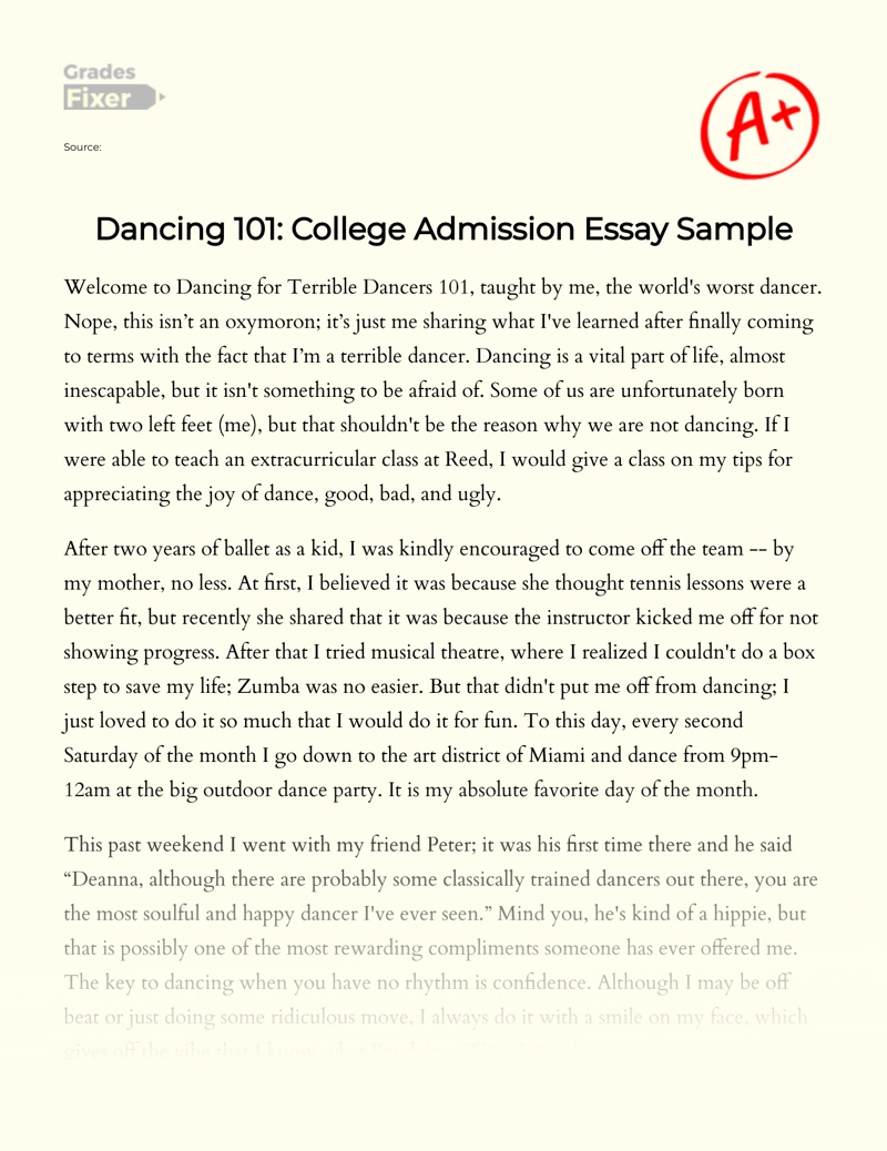 Talking About Dance: Good, Bad, and Ugly Essay