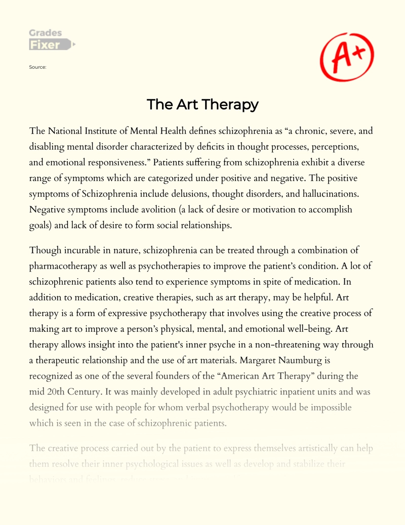 The Art Therapy essay