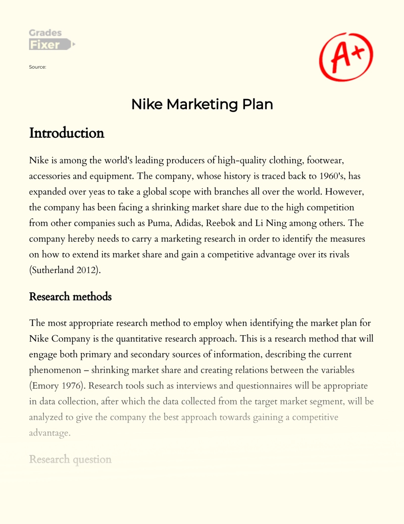 Strategies for Nike's Market Expansion Essay