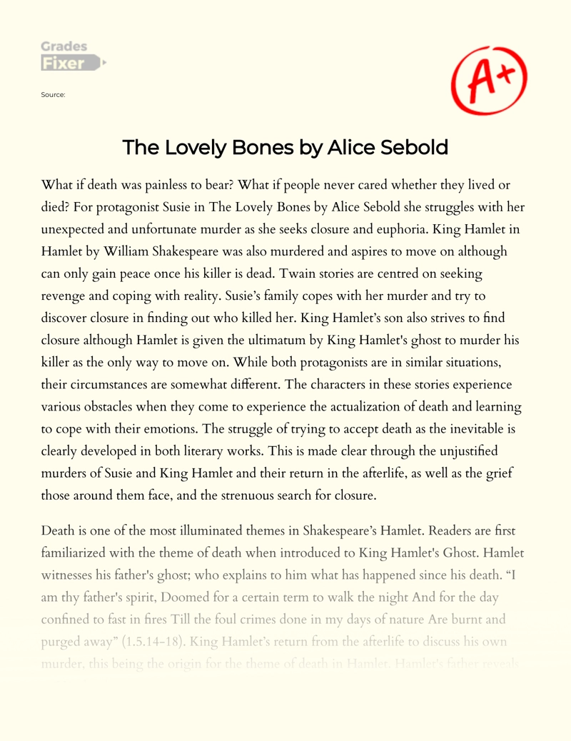 The Lovely Bones by Alice Sebold Essay