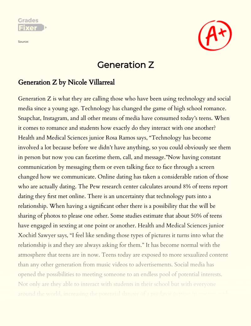 What Generation Comes after Millennials? Meet Generation Z essay