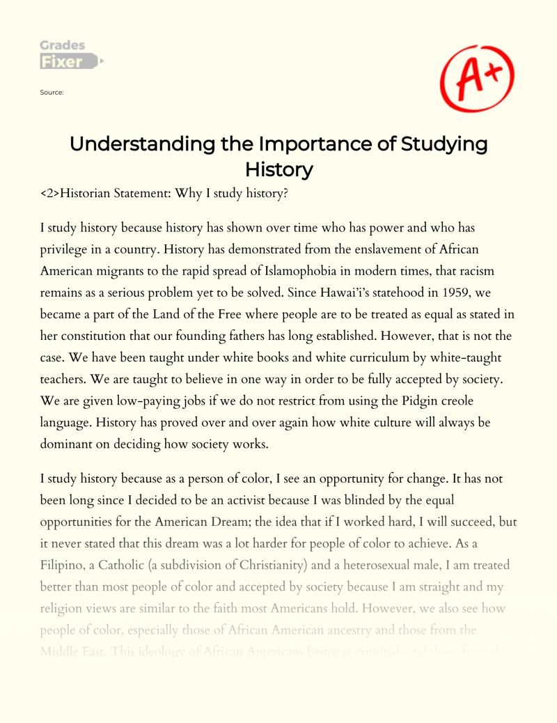 Why Is It Important to Study History?