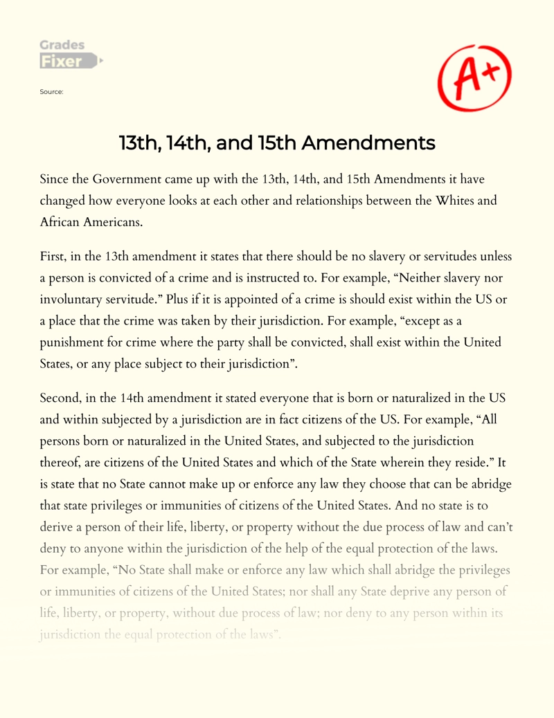 importance of the 15th amendment