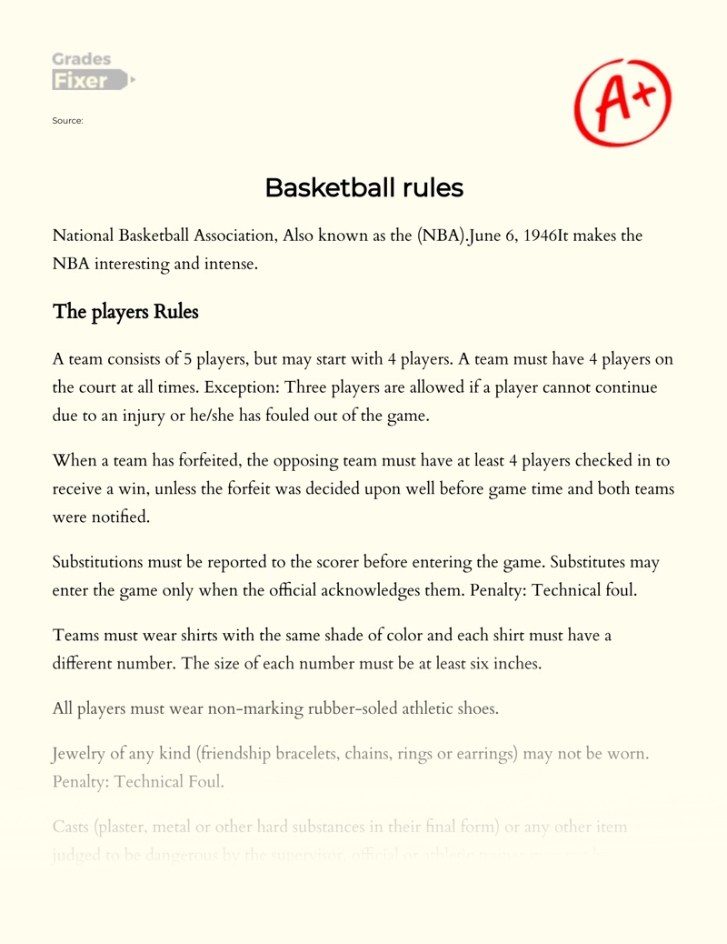 descriptive essay about basketball game