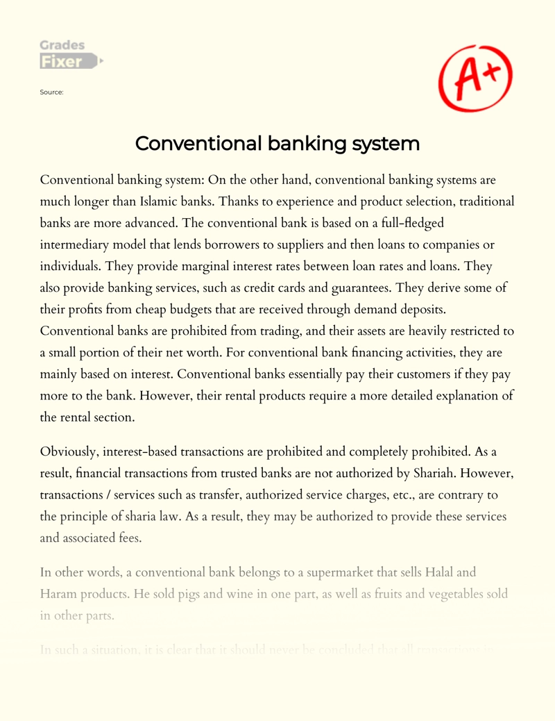 Review of The History of Conventional Banking System and Evolution of Banking in Pakistan Essay