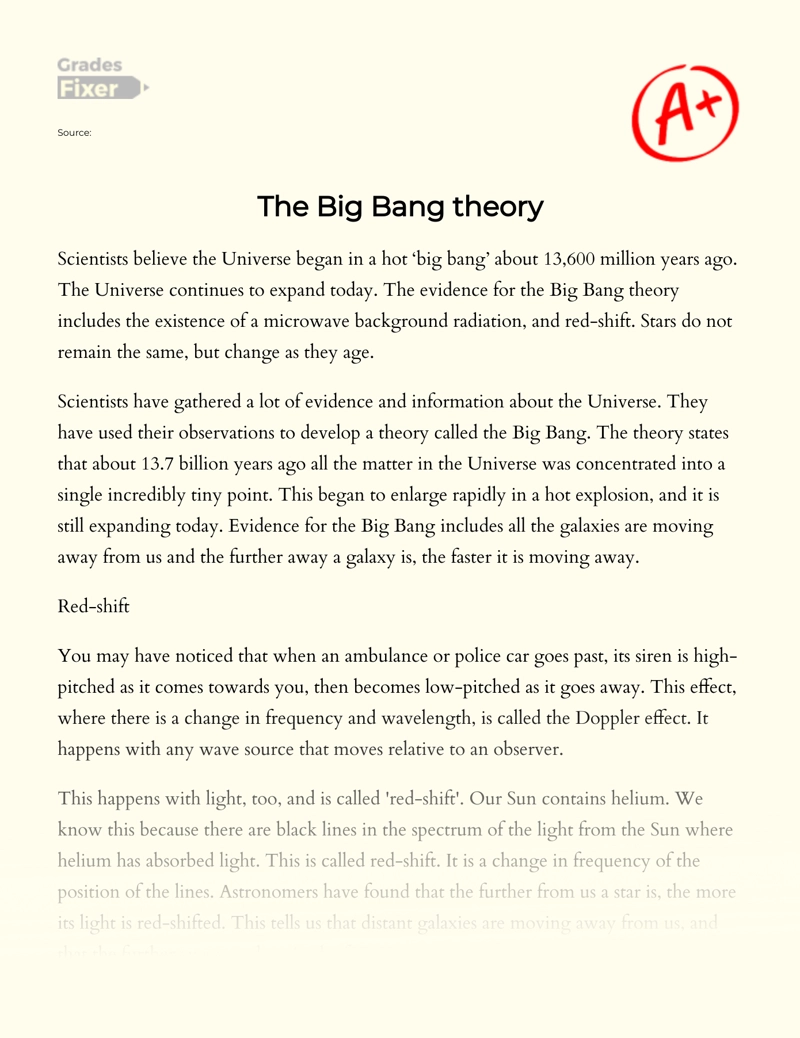 The Big Bang Theory essay
