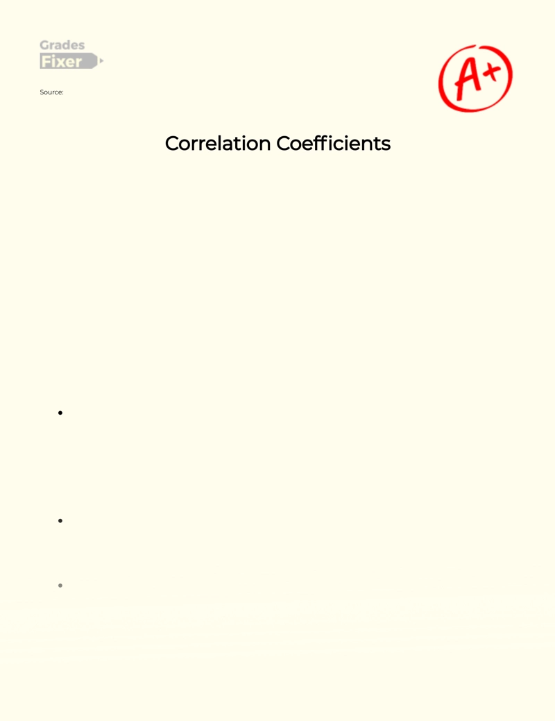 Correlation Coefficients essay