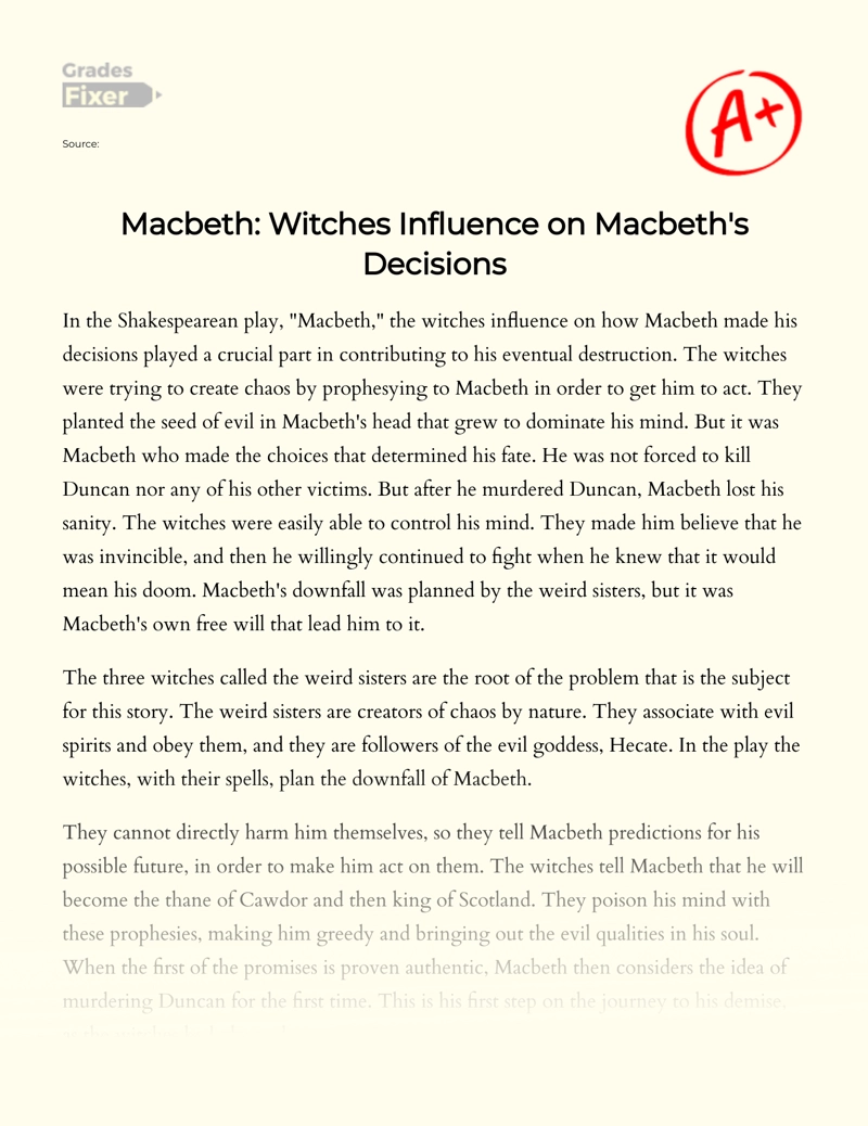 witches predictions for macbeth