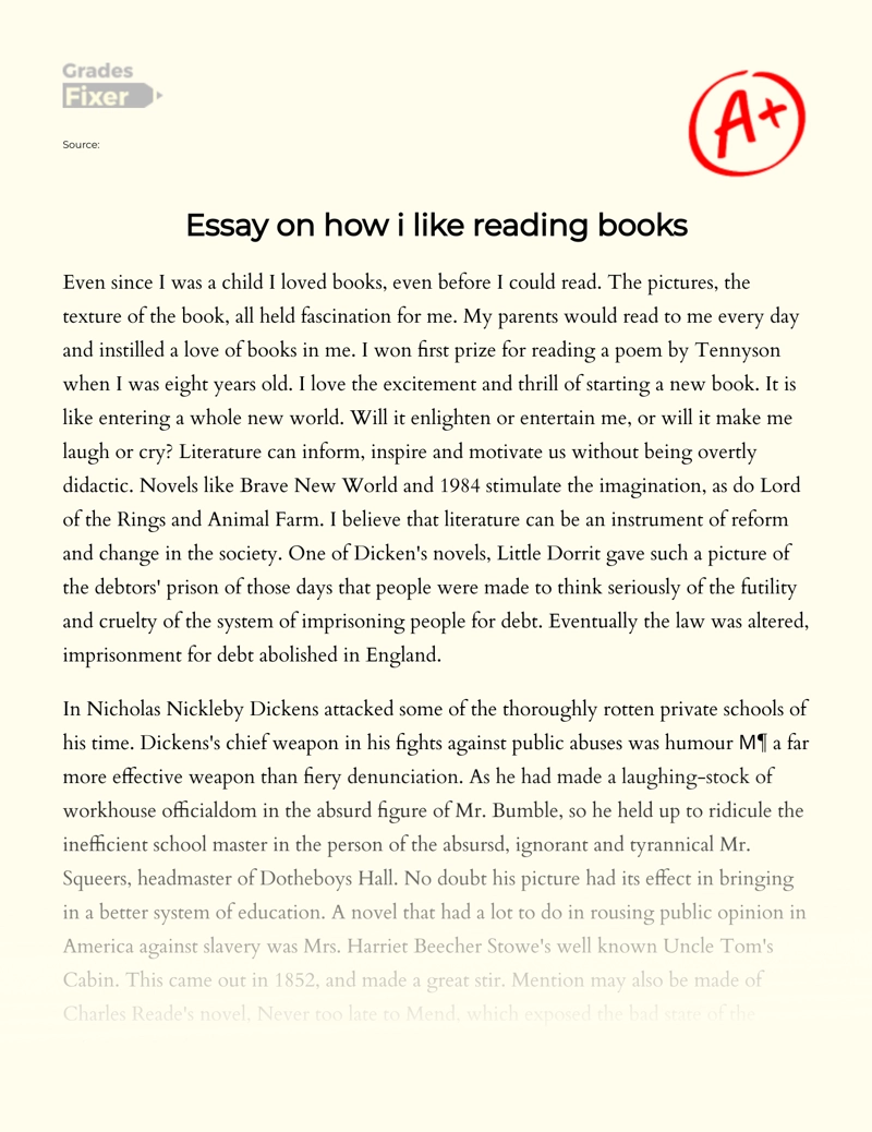 book essay example