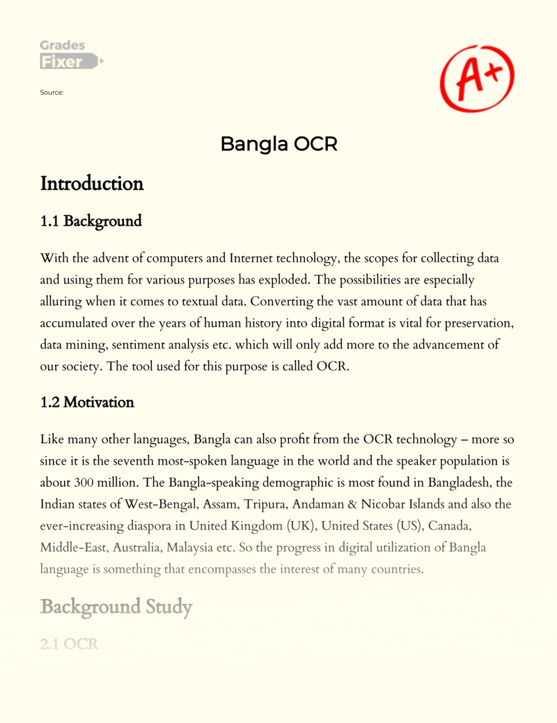 Bangla Ocr essay