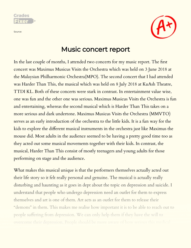 Реферат: Concert 2 Essay Research Paper Concert Review