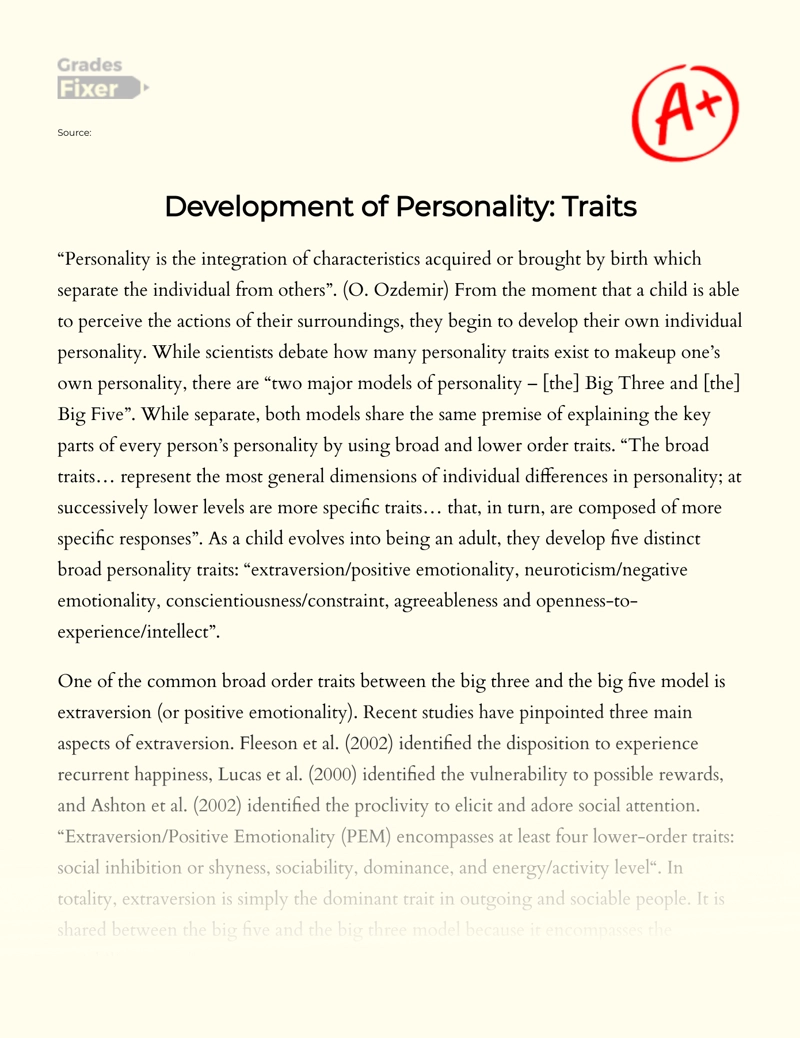 essay good personality