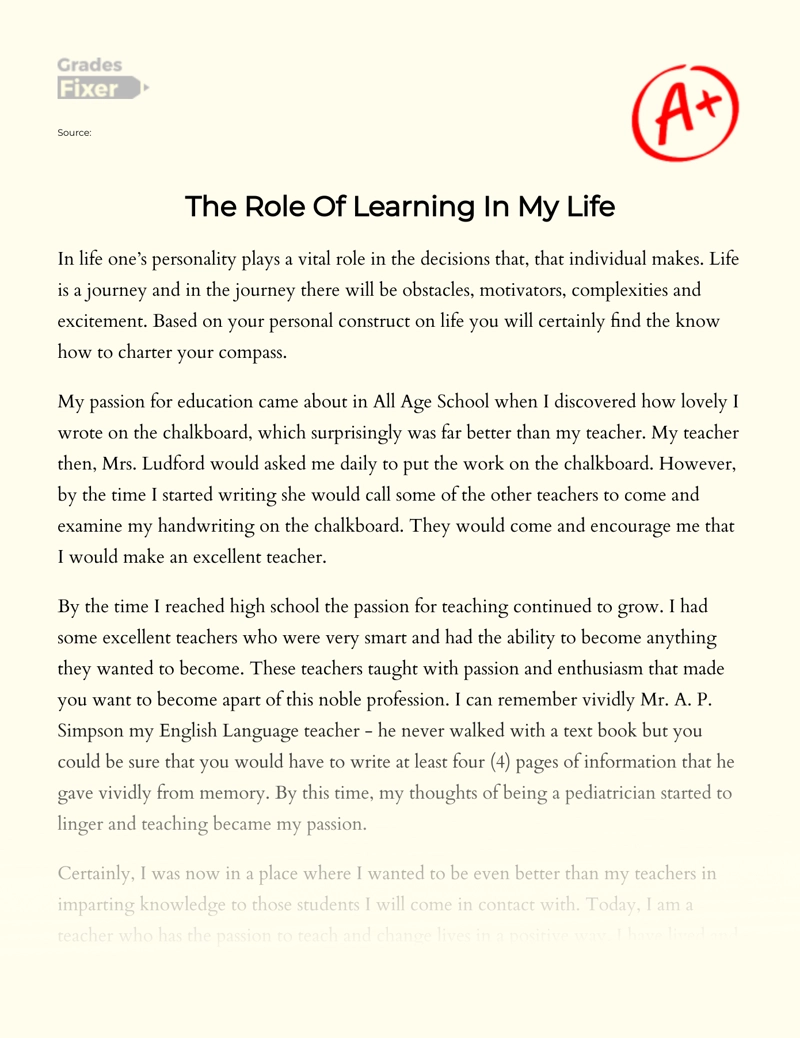 lifelong learning essay