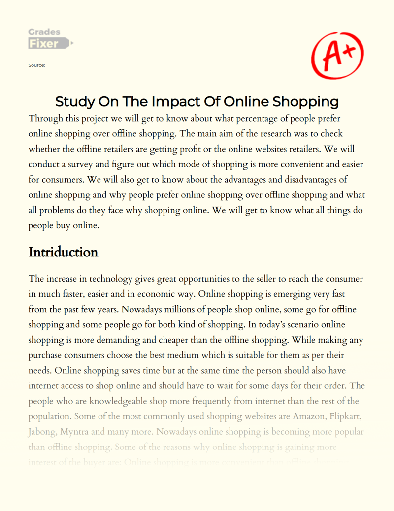 online shopping essay conclusion