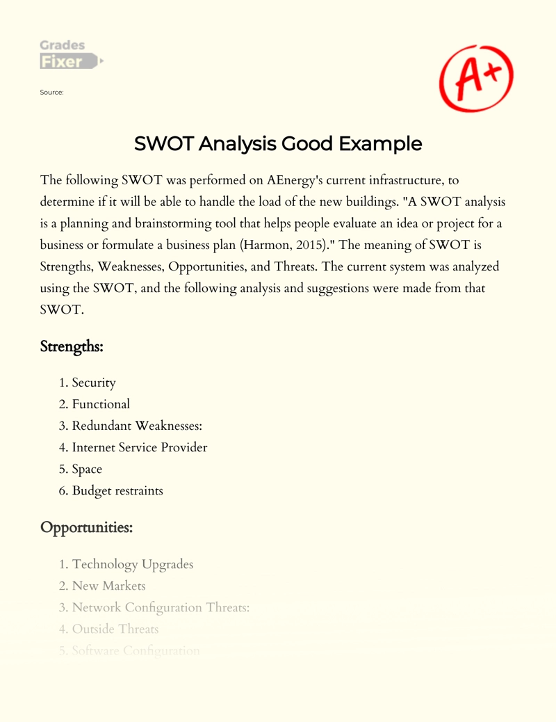 Swot Analysis of Mcdonald’s Corporation Essay