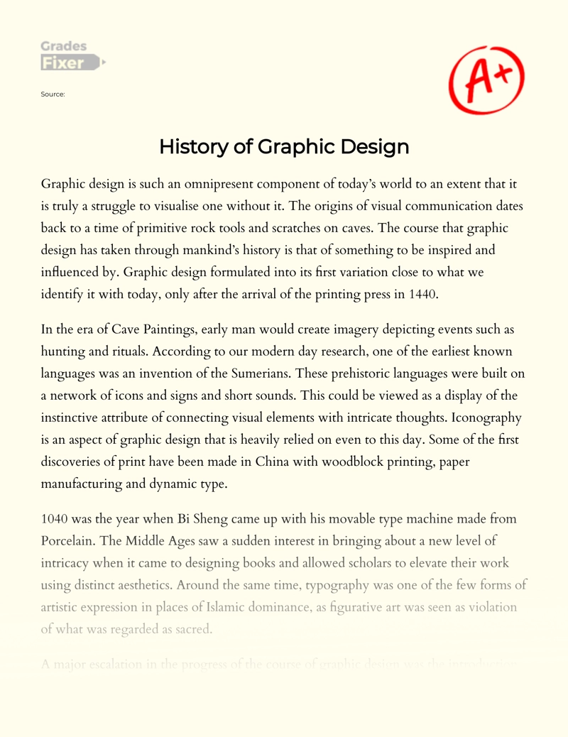 History of Graphic Design Essay