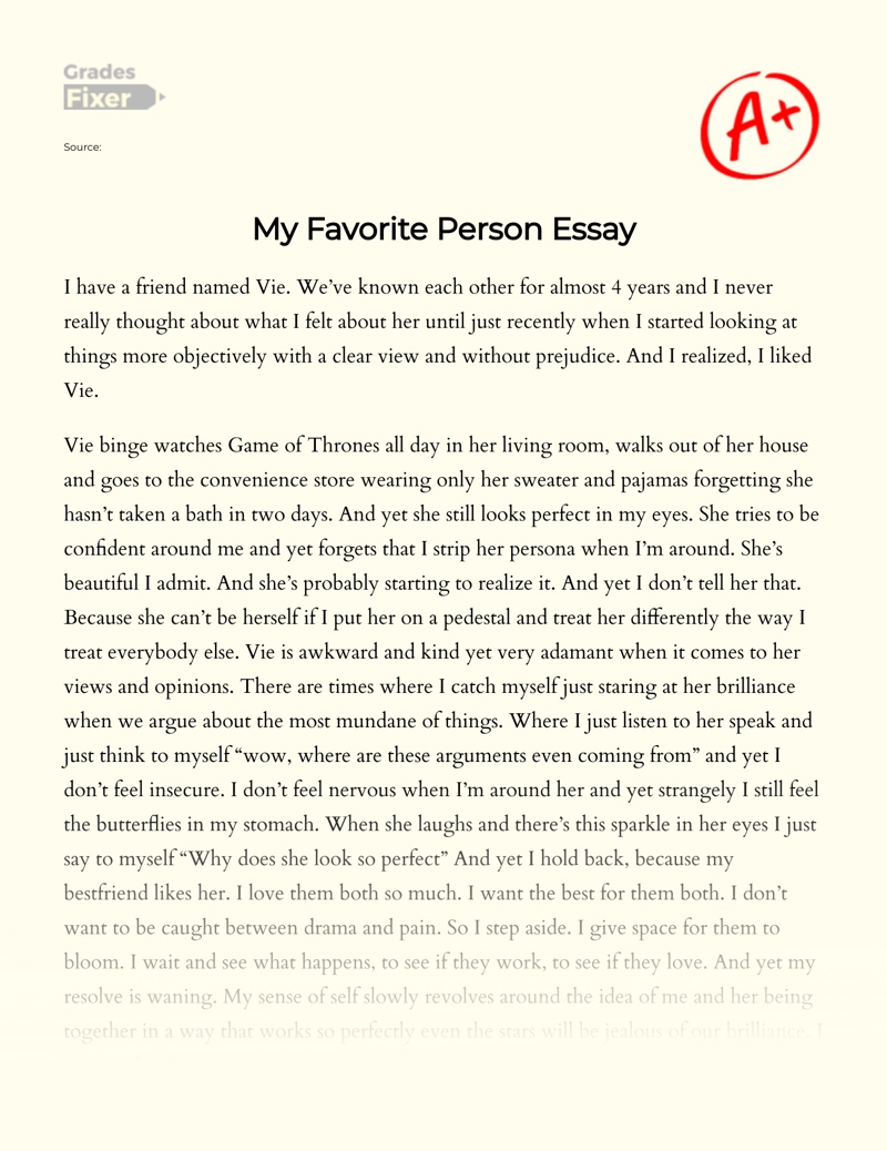 essay on my favorite friend