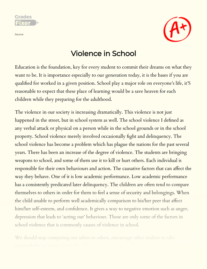 School Security and Safety in The United States Essay