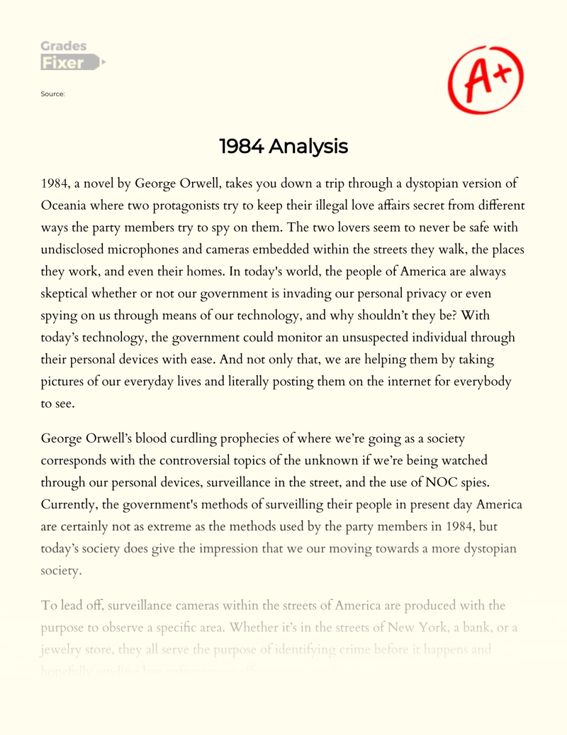 The Prophecies of George Orwell in 1984 essay