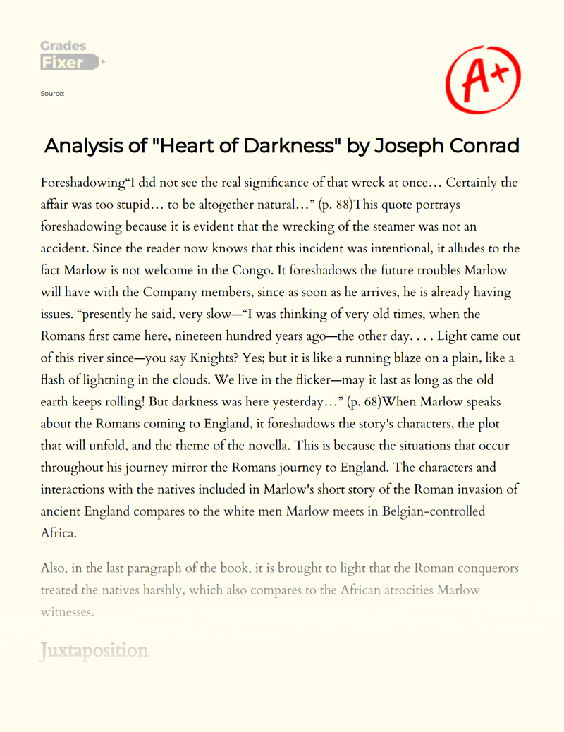  Joseph Conrad's Critisism of The Racist Society in The "Heart of Darkness" Essay
