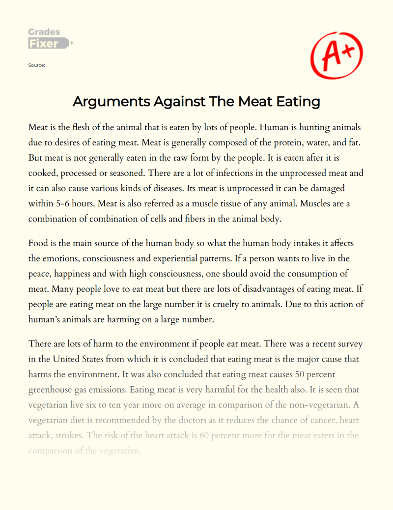  Killing Animals For Food Argumentative Essay Killing Animal For Food 