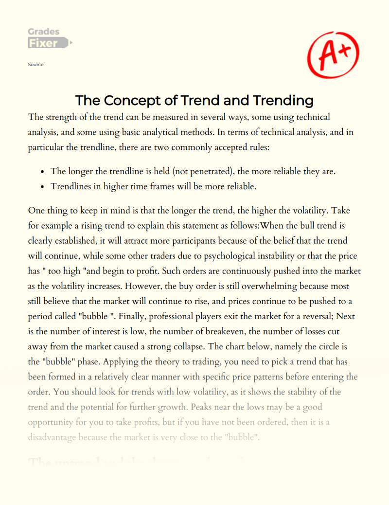 The Concept of Trend and Trending Essay