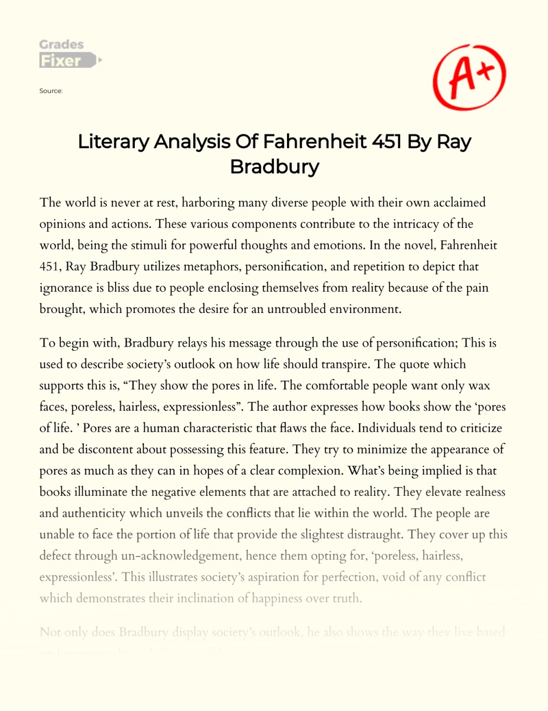 Fahrenheit 451 Themes and Literary Devices