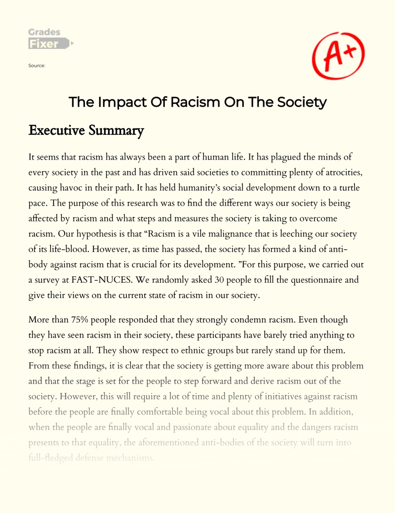 racism today essay