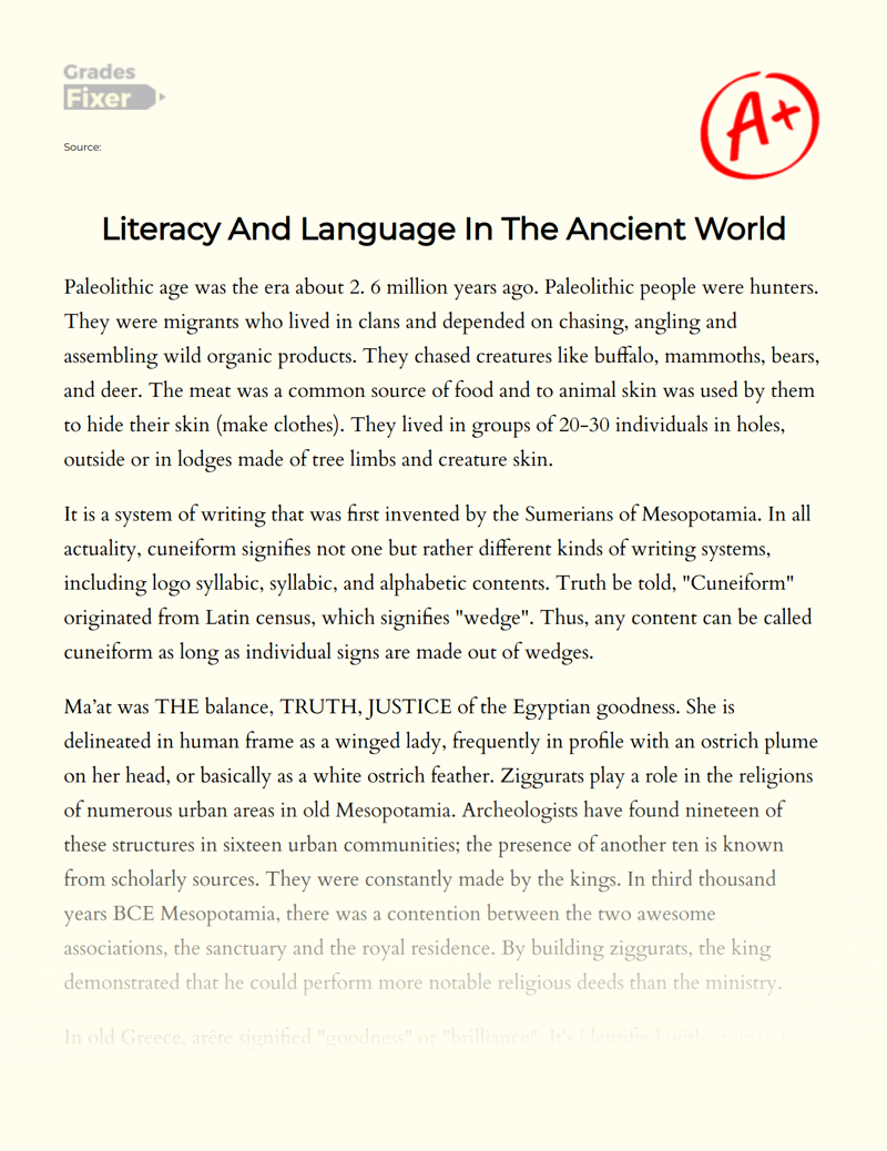 A Report on Education and Literacy in Ancient Rome Essay
