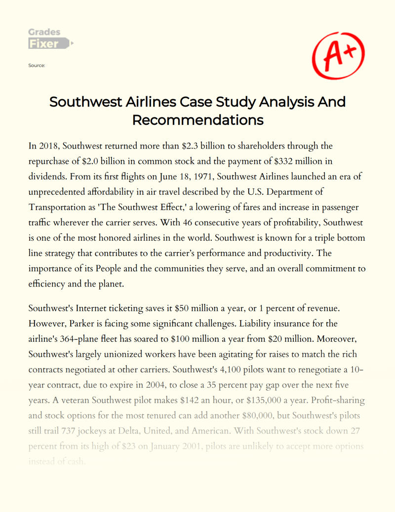 southwest case study