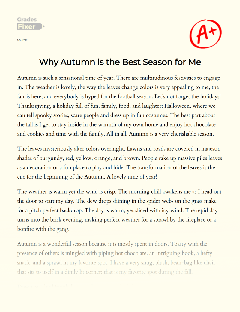 why autumn is the best season