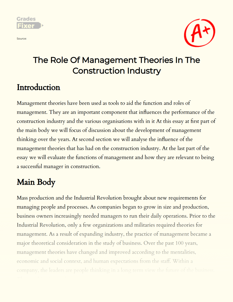 ethics in construction industry essays