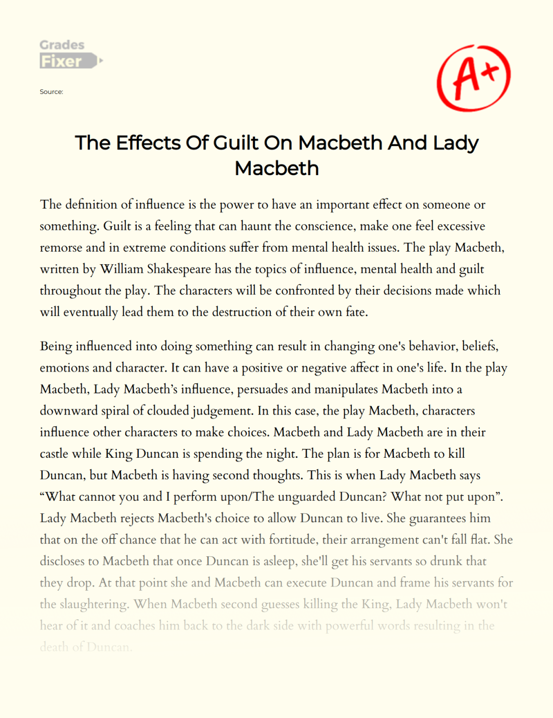 overall impact of the play macbeth