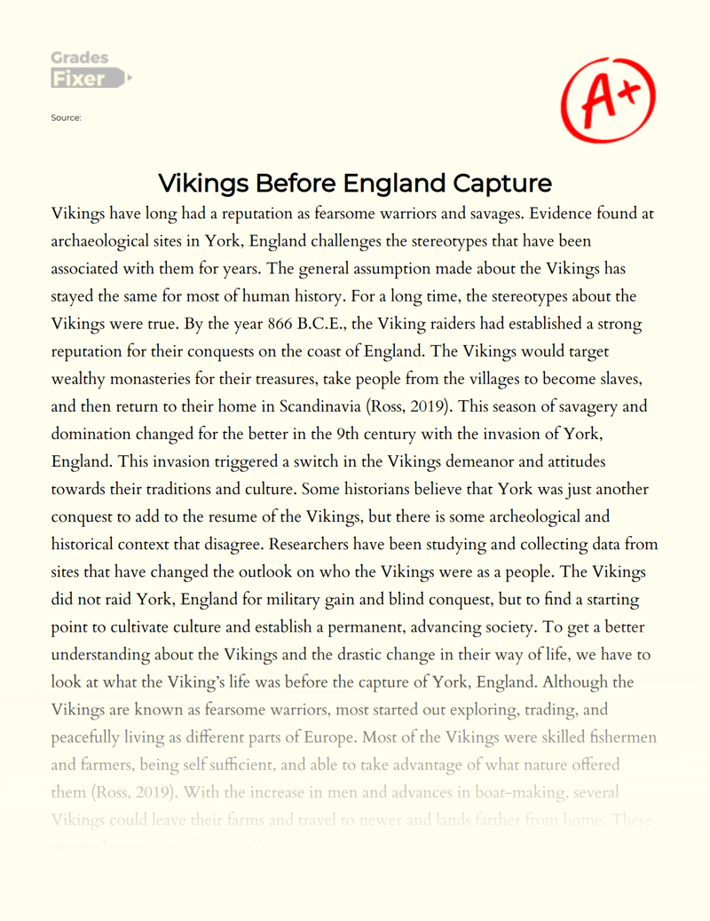 Vikings Development after The Invasion of York Essay