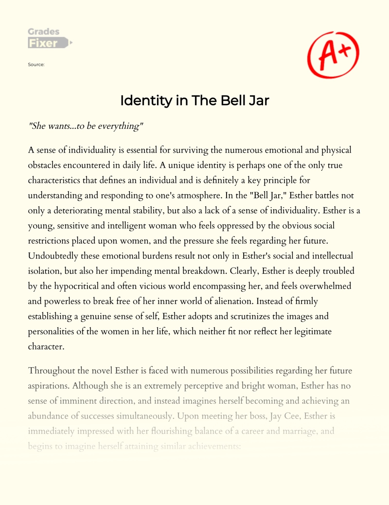 the bell jar essay