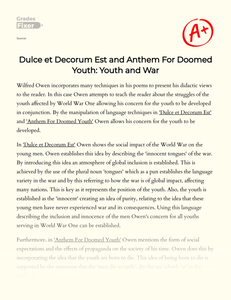 Anthem For Doomed Youth - Anthem For Doomed Youth Poem by Wilfred Owen