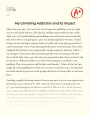 My Gambling Addiction and Its Impact Essay