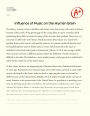 Influence of Music on The Human Brain Essay