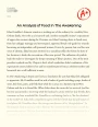 The Role of Food in The Awakening Essay